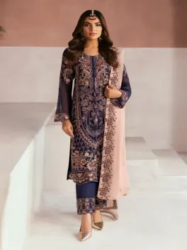 Dar-Al-Fashion 3-Piece Stitched Chiffon